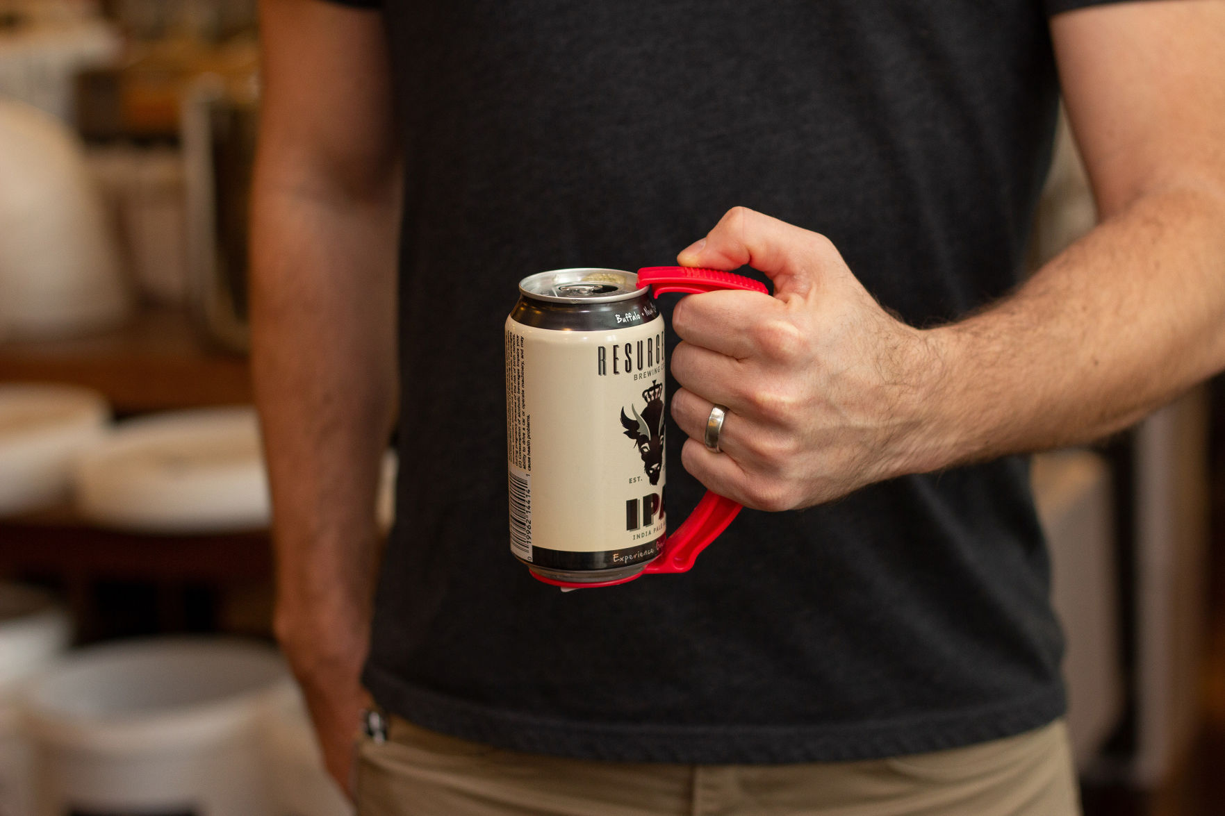 KegWorks Instant Beer Stein Can Grip Handle